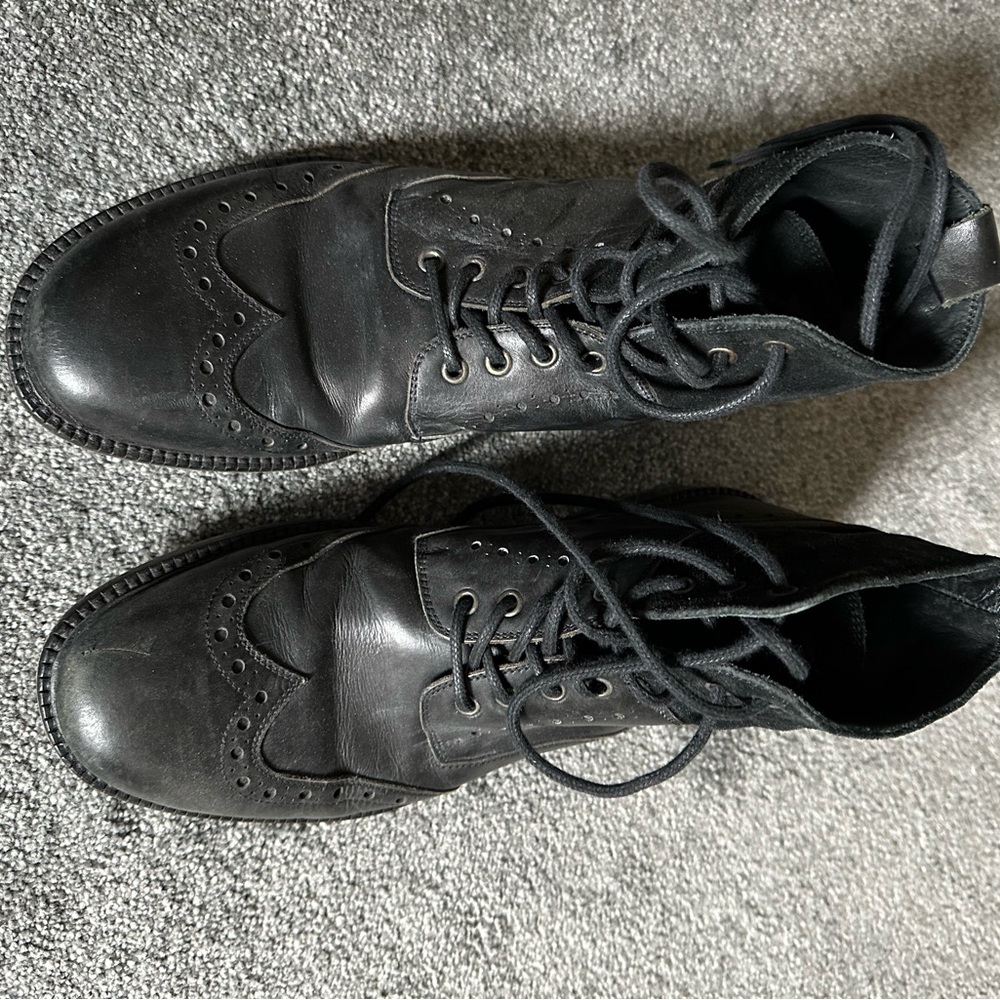 Bed Stu black ankle boots